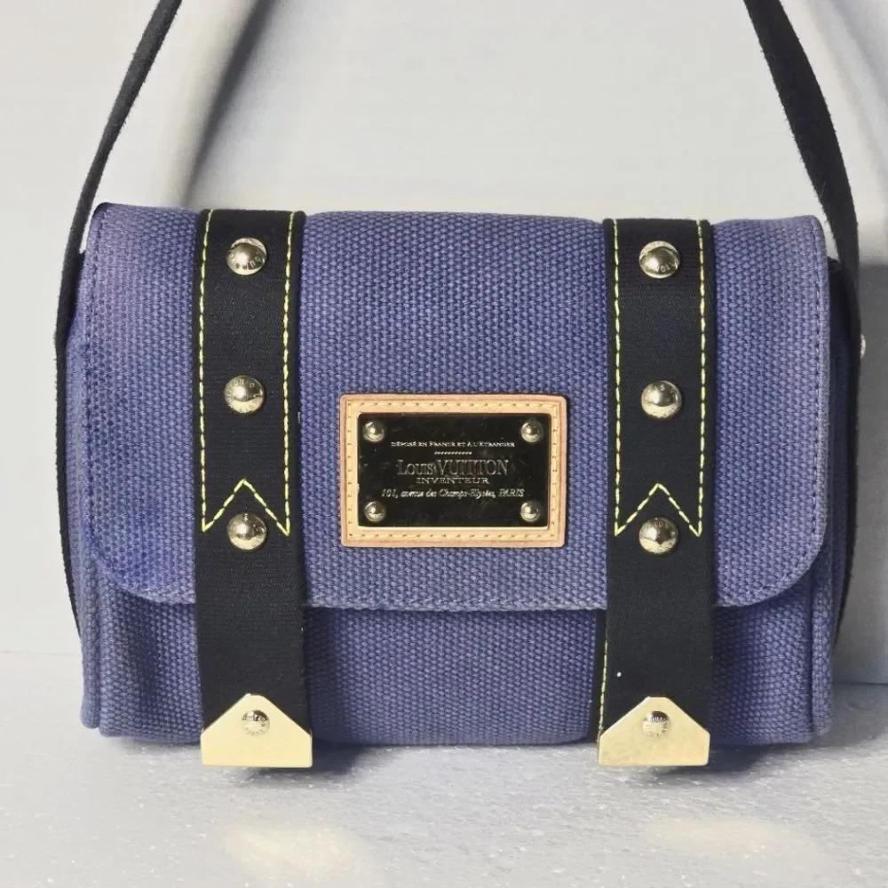Louis Vuitton Blue Canvas Antigua Sac Rabat Bag